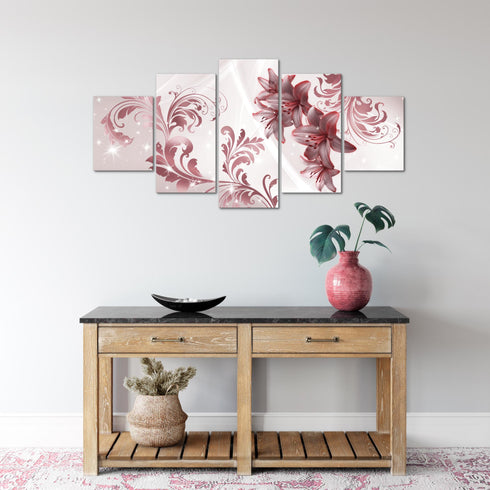 Wandbilder Wohnzimmer XXL Blumen Lilien Moderne Bild Abstrakt
